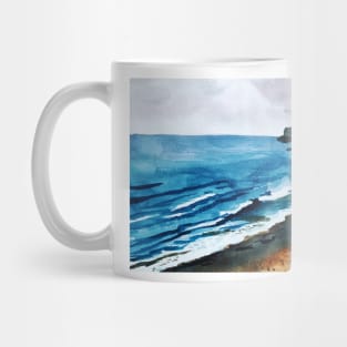 Cliffs by the beach, sea view Mug